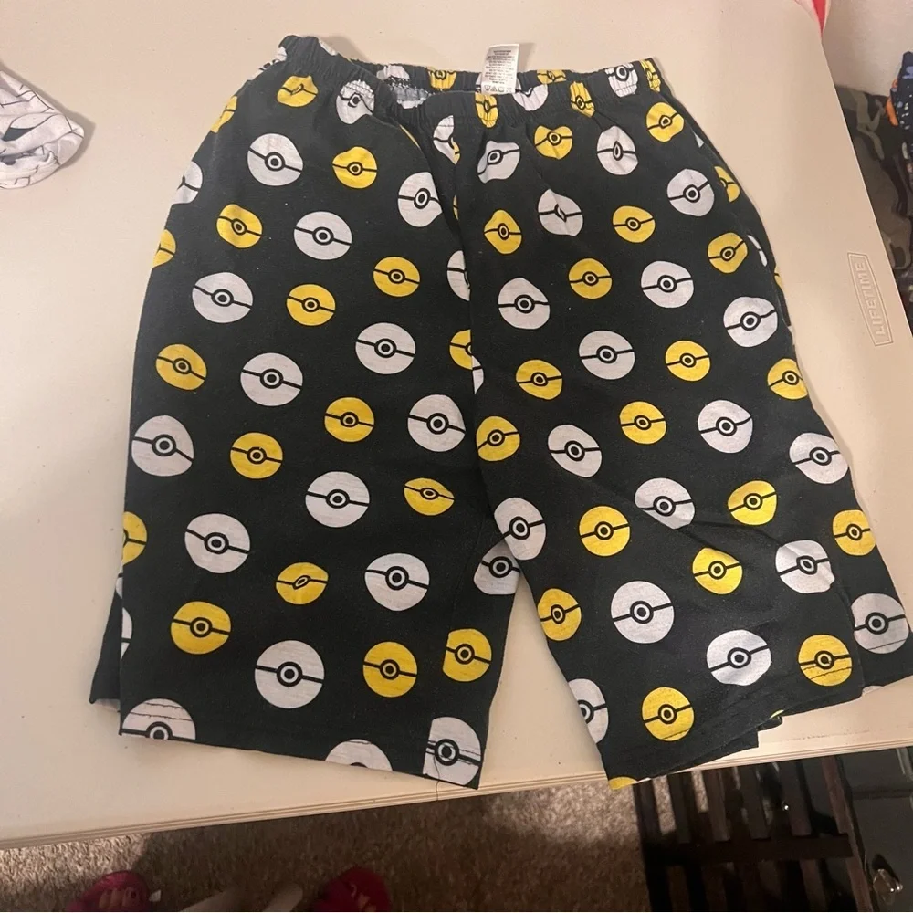 Pokémon Pajama Set with Yellow Pikachu Onesie, Shorts and T-Shirt Pajamas L
